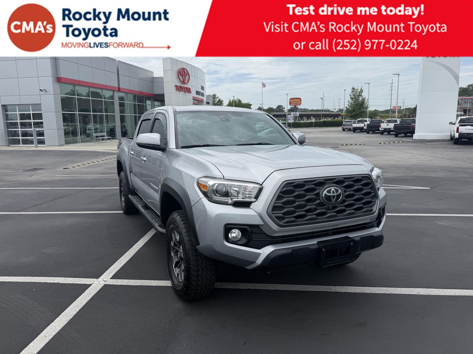 Silver Sky Metallic 2021 Toyota Tacoma Pickup Truck Four-Wheel Drive 6-Speed Automatic