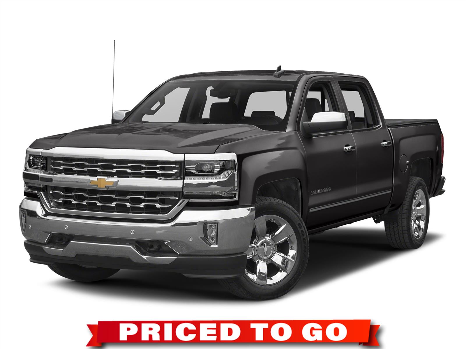 Black 2017 Chevrolet Silverado 1500 LTZ Crew Cab 4WD Pickup Truck Four-Wheel Drive 8-Speed Automatic