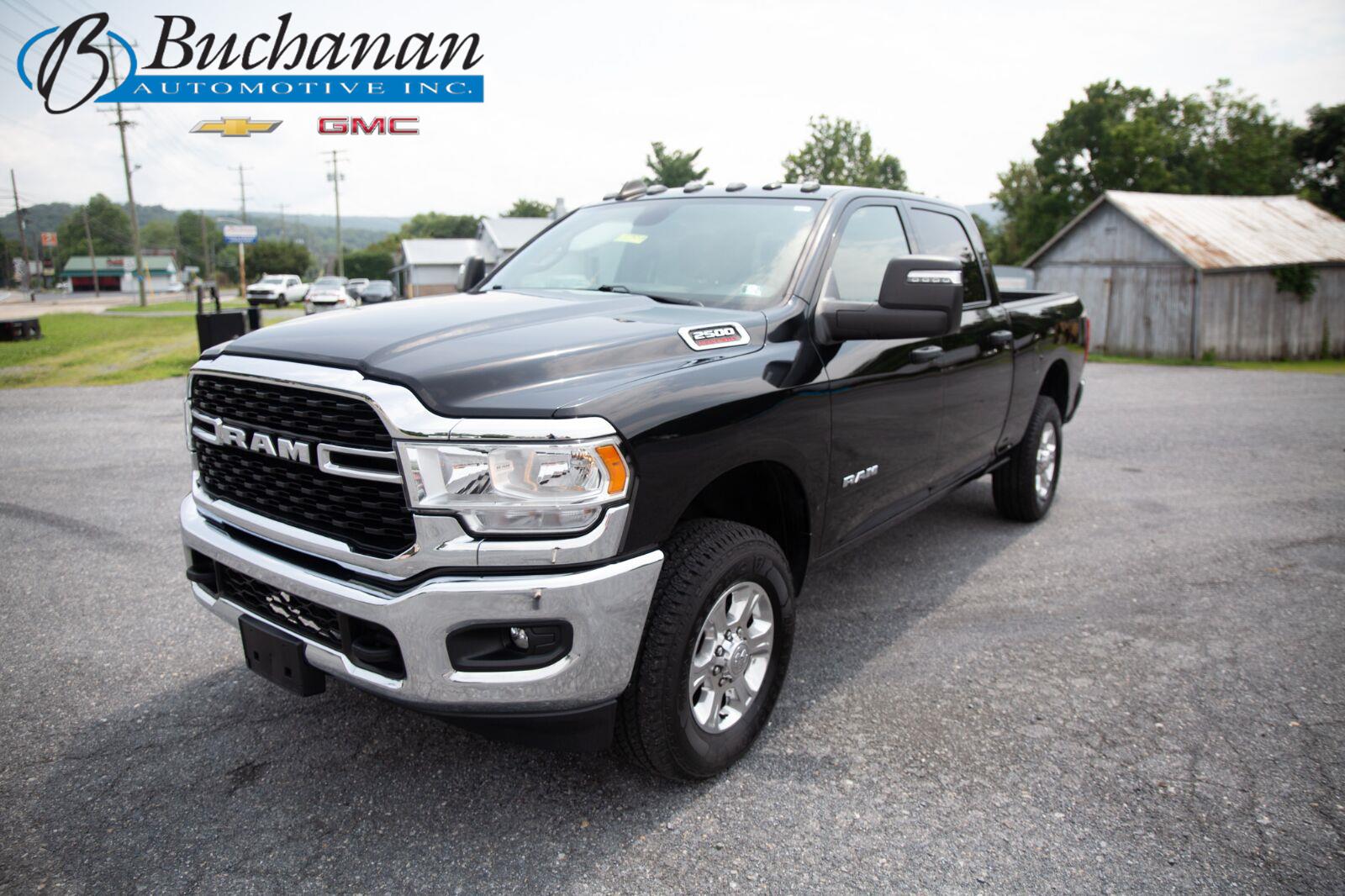 Diamond Black Crystal Pearlcoat 2023 RAM 2500 Pickup Truck Four-Wheel Drive 8-Speed Automatic