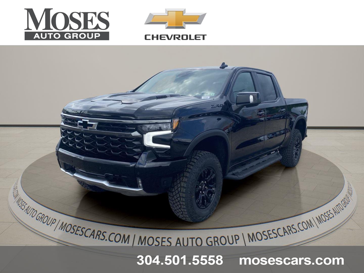 Black 2026 Chevrolet Silverado 1500 ZR2 Crew Cab 4WD Pickup Truck Four-Wheel Drive Automatic