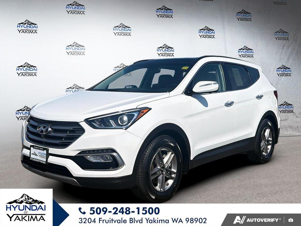 Pearl White 2018 Hyundai Santa Fe Sport SUV / Crossover All-Wheel Drive Automatic