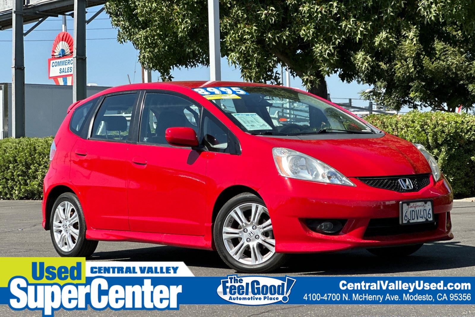 Milano Red 2009 Honda Fit Hatchback Front-Wheel Drive Automatic