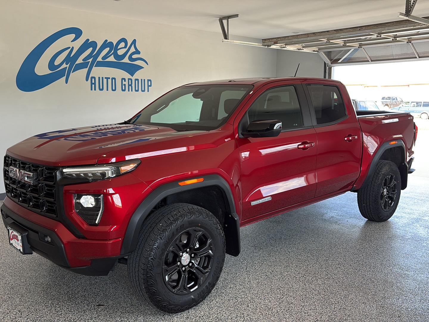 Volcanic Red Tintcoat 2024 GMC Canyon Pickup Truck Four-Wheel Drive 8-Speed Automatic