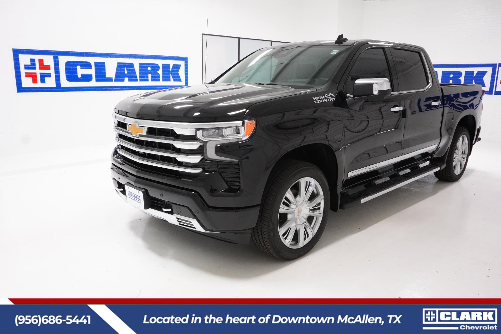 Black 2026 Chevrolet Silverado 1500 High Country Crew Cab 4WD Pickup Truck Four-Wheel Drive Automatic