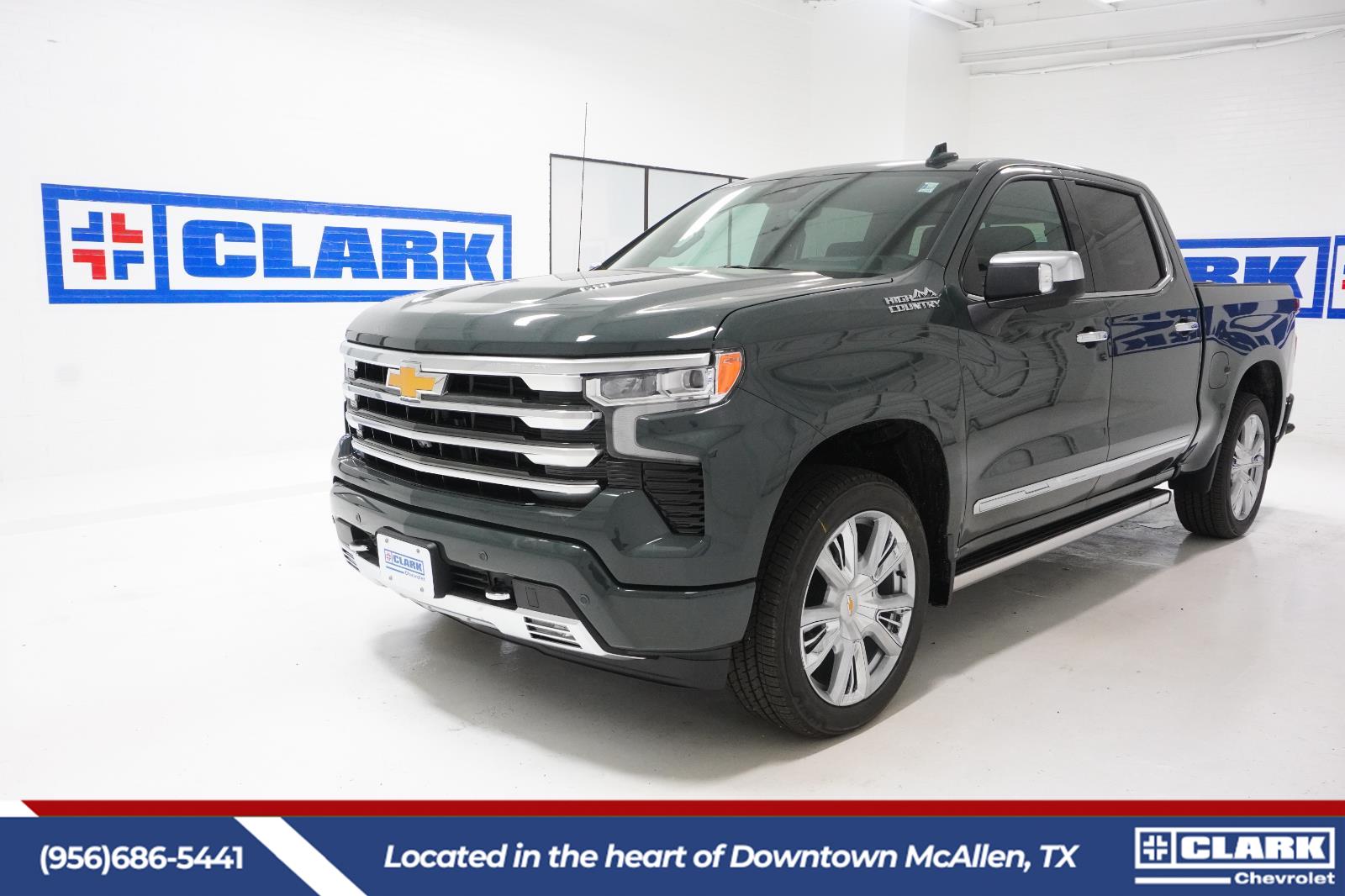 Cypress Gray 2026 Chevrolet Silverado 1500 High Country Crew Cab 4WD Pickup Truck Four-Wheel Drive Automatic