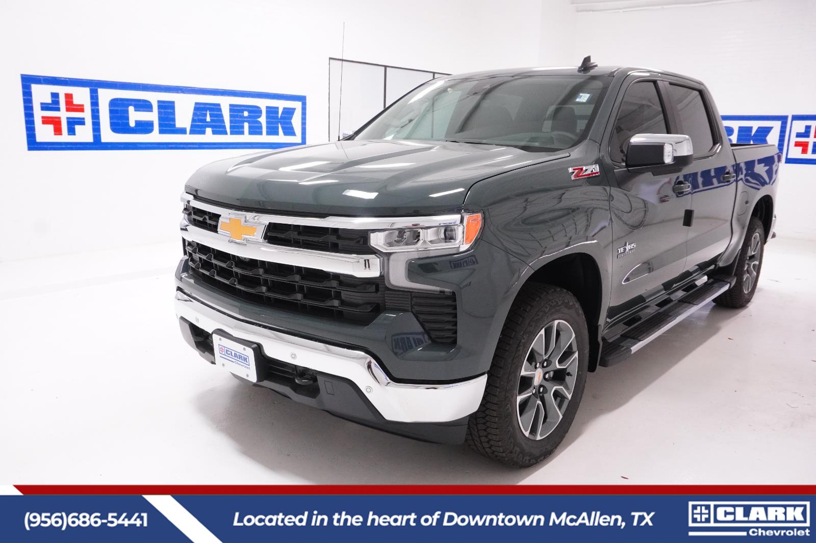 Cypress Gray 2026 Chevrolet Silverado 1500 LT Crew Cab 4WD Pickup Truck Four-Wheel Drive Automatic