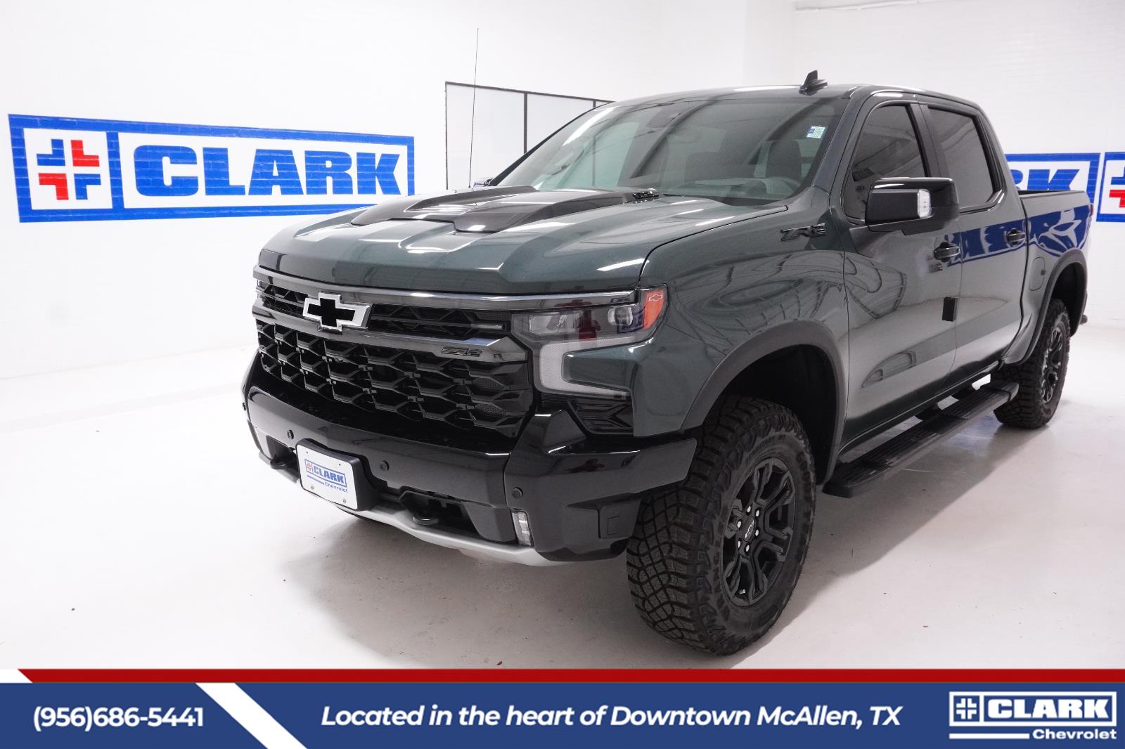 Cypress Gray 2026 Chevrolet Silverado 1500 ZR2 Crew Cab 4WD Pickup Truck Four-Wheel Drive Automatic