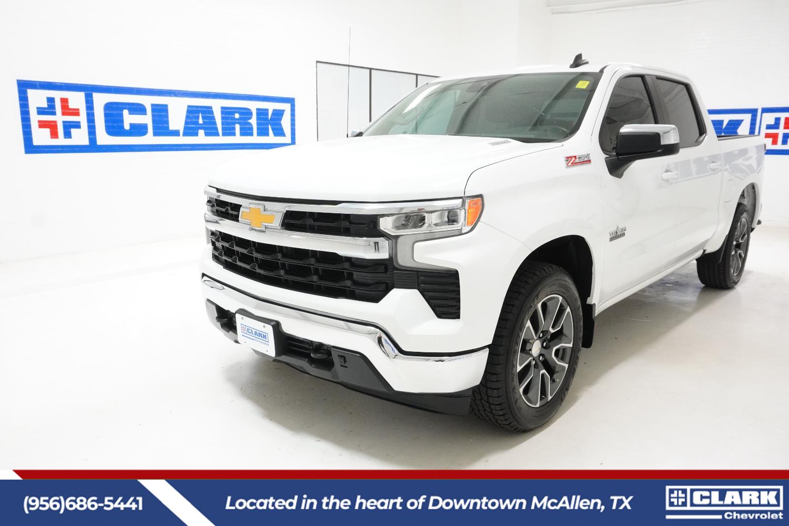 Summit White 2023 Chevrolet Silverado 1500 LT Crew Cab 4WD Pickup Truck Four-Wheel Drive Automatic
