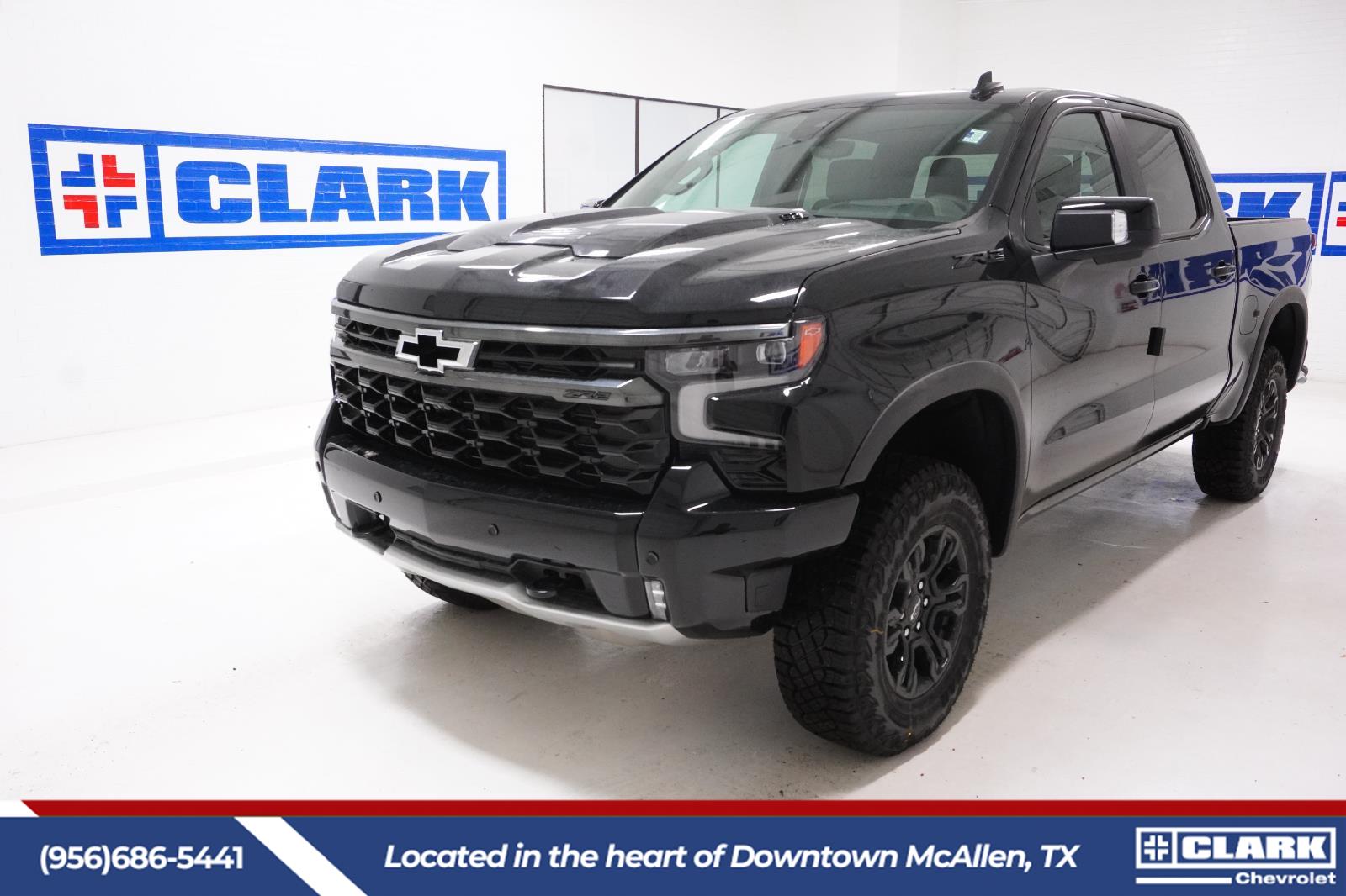 Black 2026 Chevrolet Silverado 1500 ZR2 Crew Cab 4WD Pickup Truck Four-Wheel Drive Automatic