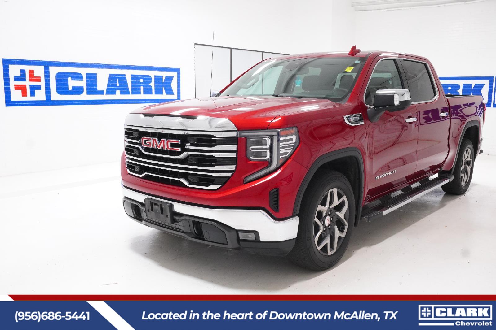 Volcanic Red Tintcoat 2023 GMC Sierra 1500 SLT Crew Cab RWD Pickup Truck 4X2 Automatic