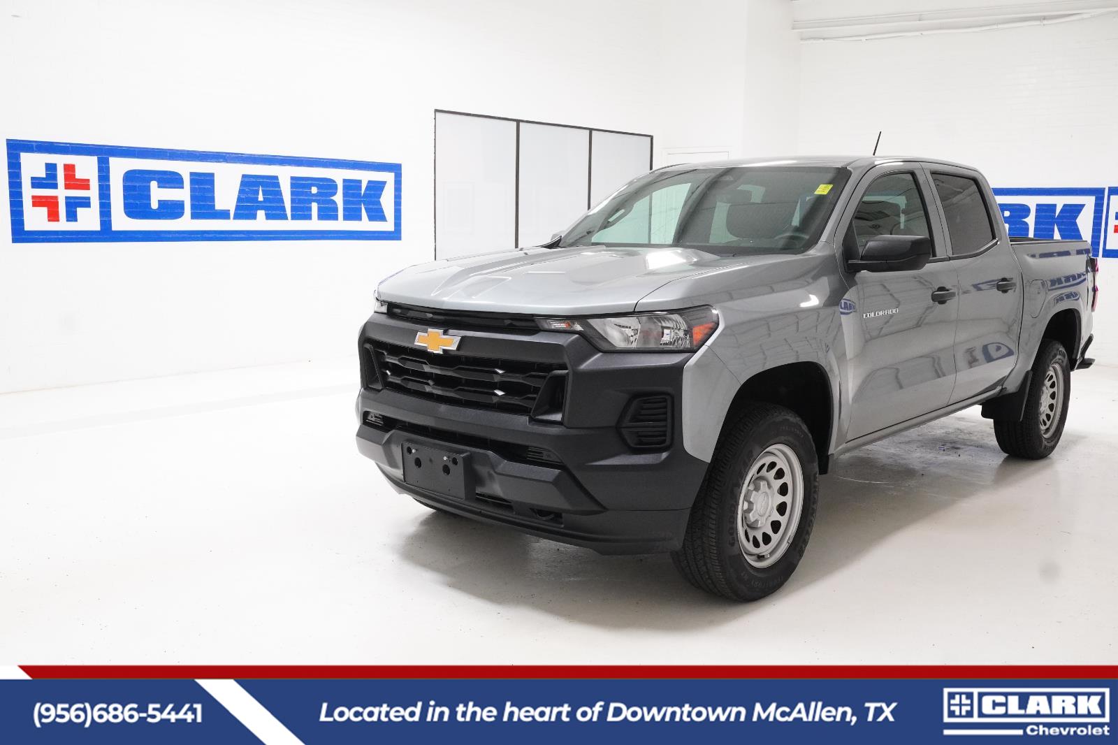 Sterling Gray Metallic 2023 Chevrolet Colorado Work Truck Crew Cab 4WD Pickup Truck Four-Wheel Drive 8-Speed Automatic