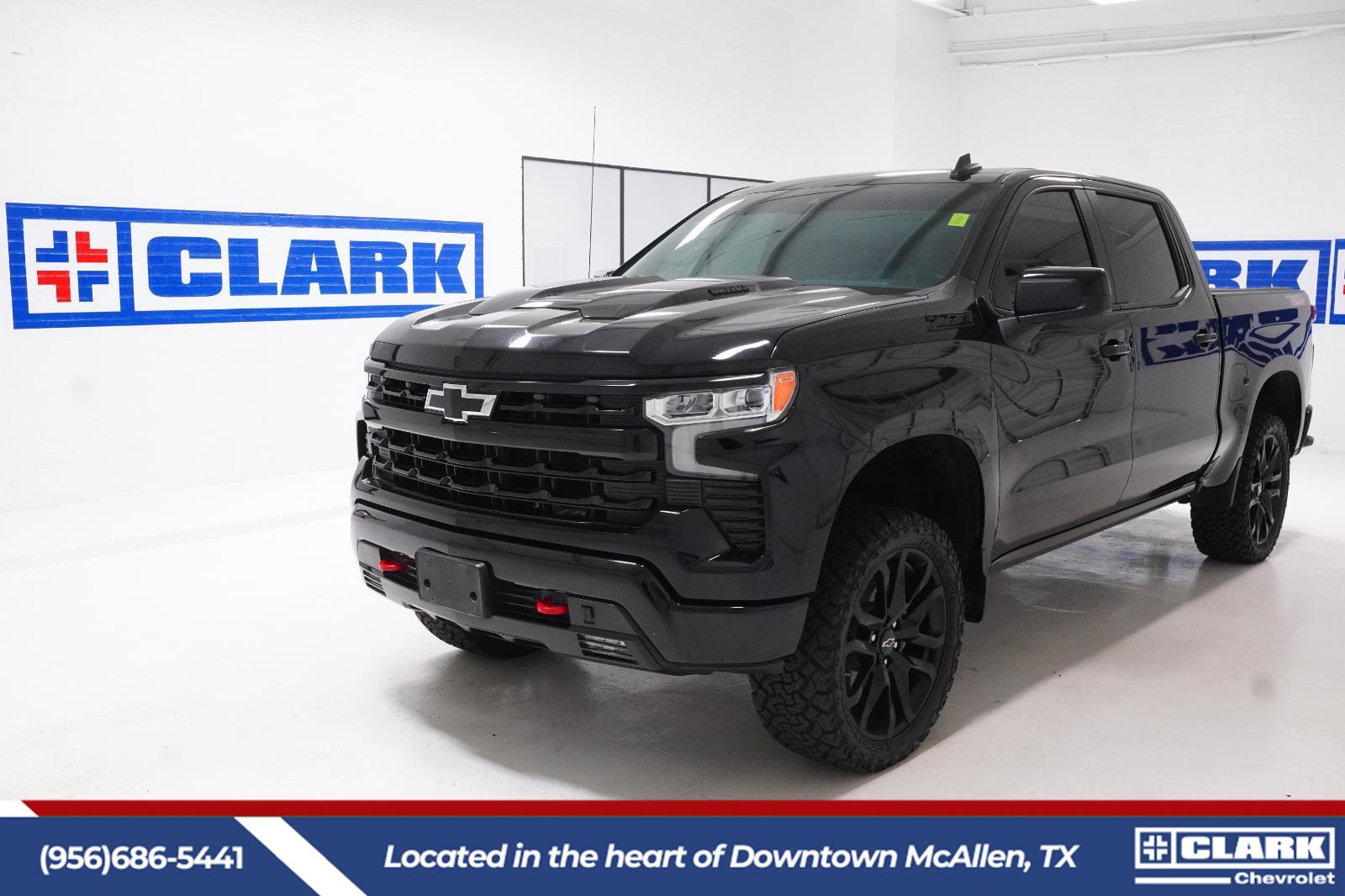 Black 2023 Chevrolet Silverado 1500 LT Trail Boss Crew Cab 4WD Pickup Truck Four-Wheel Drive Automatic