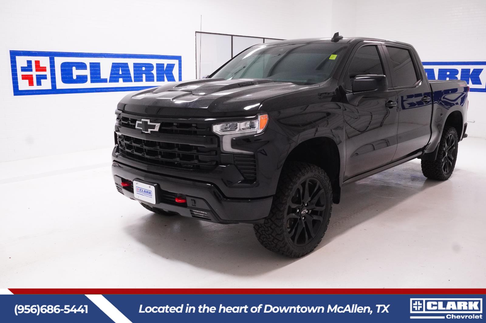 Black 2023 Chevrolet Silverado 1500 LT Trail Boss Crew Cab 4WD Pickup Truck Four-Wheel Drive Automatic