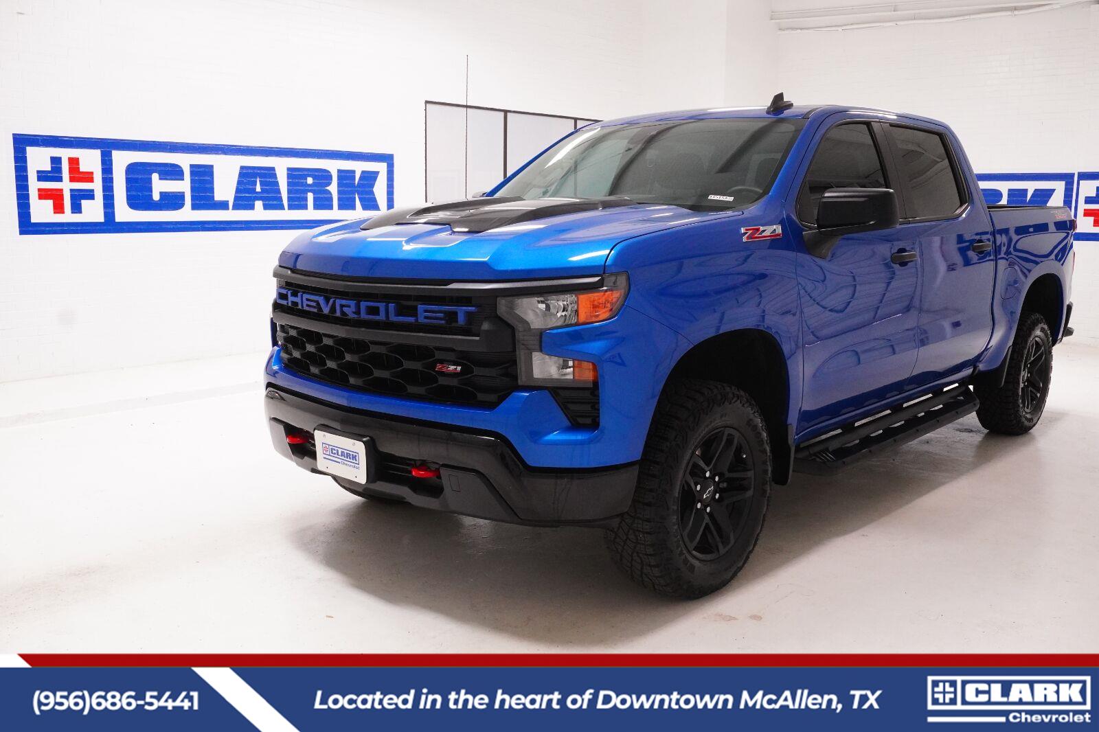 Glacier Blue Metallic 2024 Chevrolet Silverado 1500 Pickup Truck Four-Wheel Drive Automatic