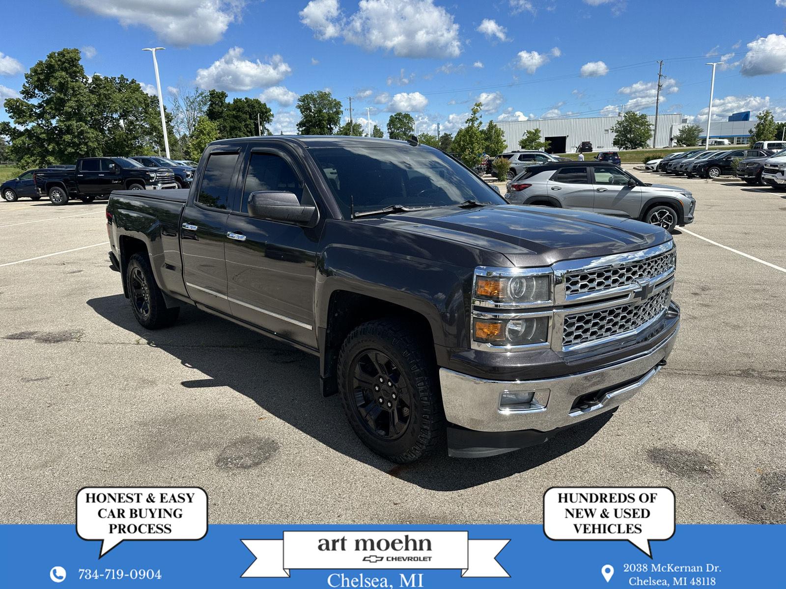 Gray (Tungsten Metallic) 2014 Chevrolet Silverado 1500 Pickup Truck Four-Wheel Drive 6-Speed Automatic