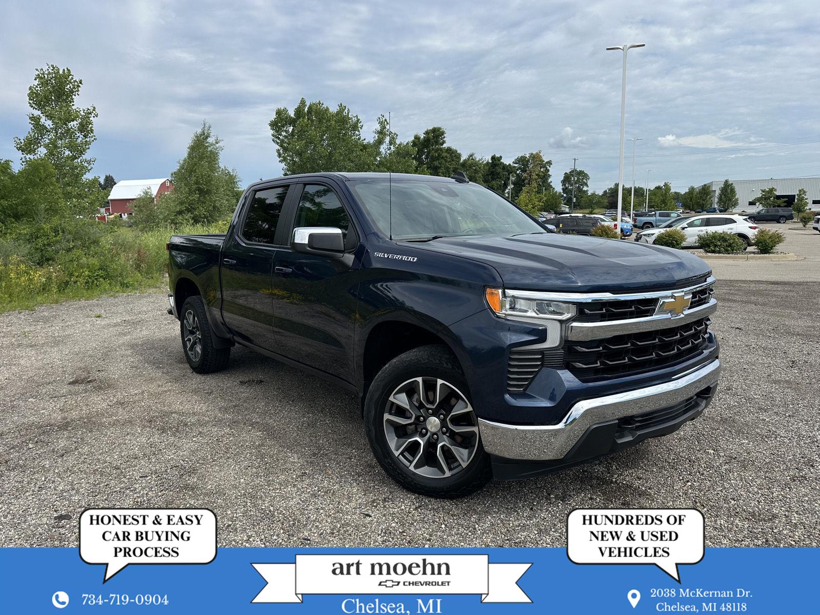 Northsky Blue Metallic 2023 Chevrolet Silverado 1500 Pickup Truck Four-Wheel Drive 8-Speed Automatic