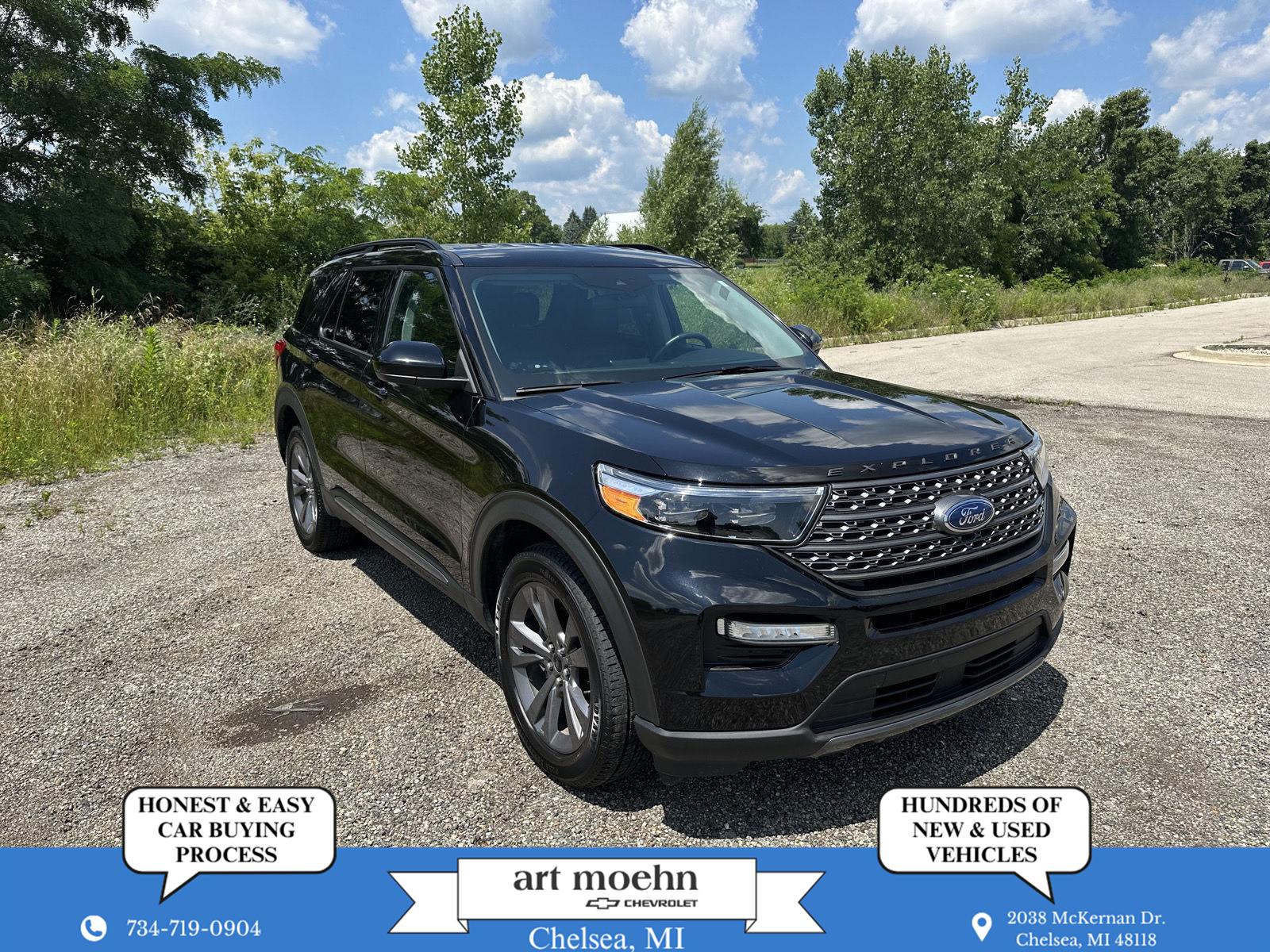 Agate Black Metallic 2022 Ford Explorer SUV / Crossover All-Wheel Drive Automatic