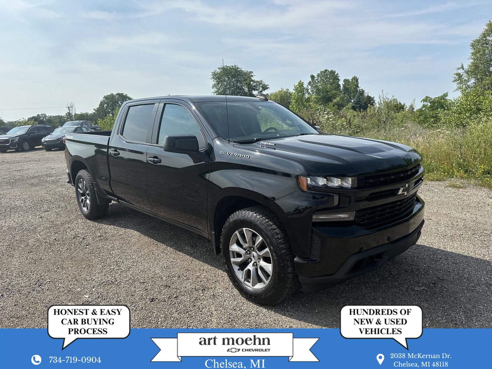 Black 2021 Chevrolet Silverado 1500 Pickup Truck Four-Wheel Drive Automatic