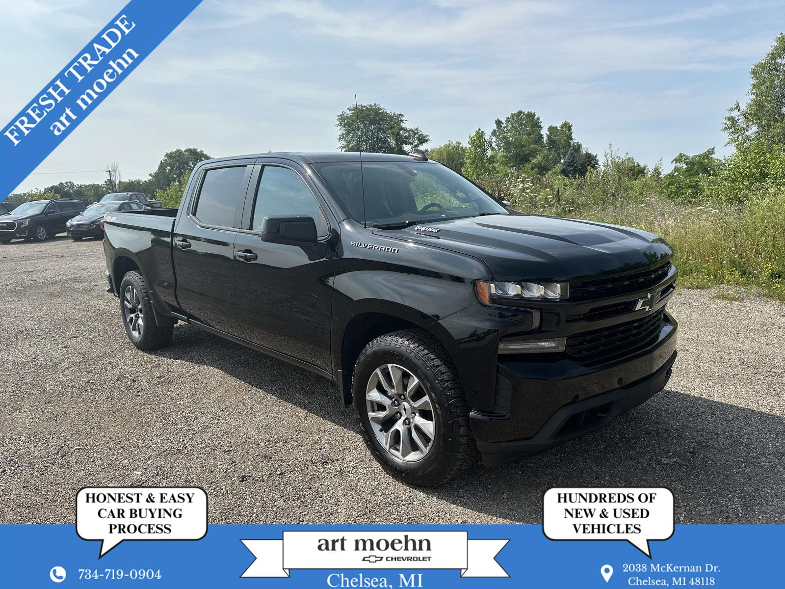 Black 2021 Chevrolet Silverado 1500 Pickup Truck Four-Wheel Drive Automatic