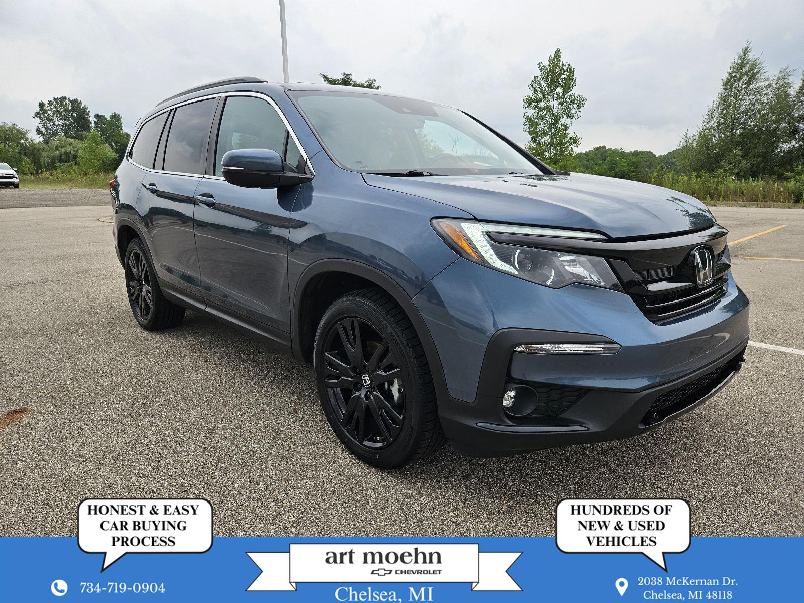 Gray (Steel Sapphire Metallic) 2021 Honda Pilot SUV / Crossover All-Wheel Drive 9-Speed Automatic