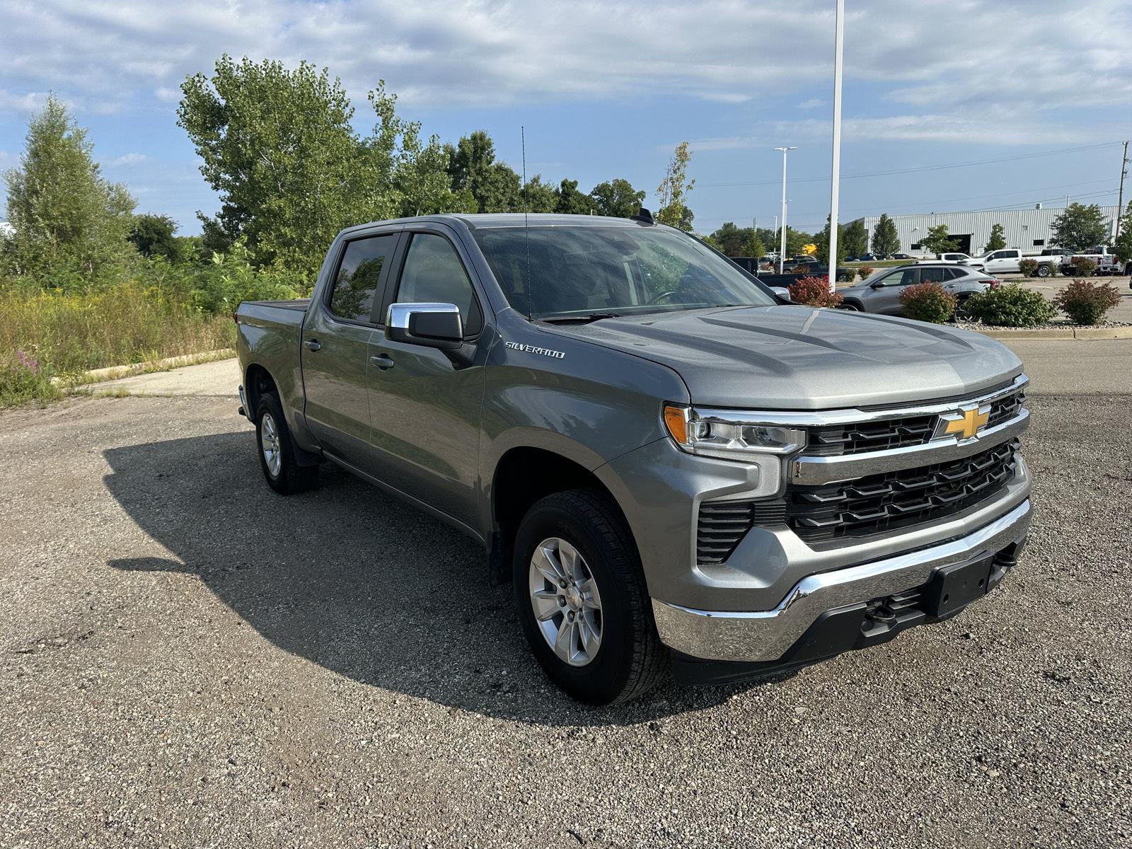 Gray (Sterling Grey Metallic) 2023 Chevrolet Silverado 1500 Pickup Truck Four-Wheel Drive 8-Speed Automatic