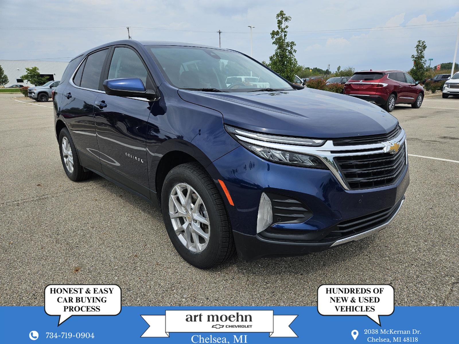Blue Glow Metallic 2022 Chevrolet Equinox SUV / Crossover Four-Wheel Drive 6-Speed Automatic Overdrive