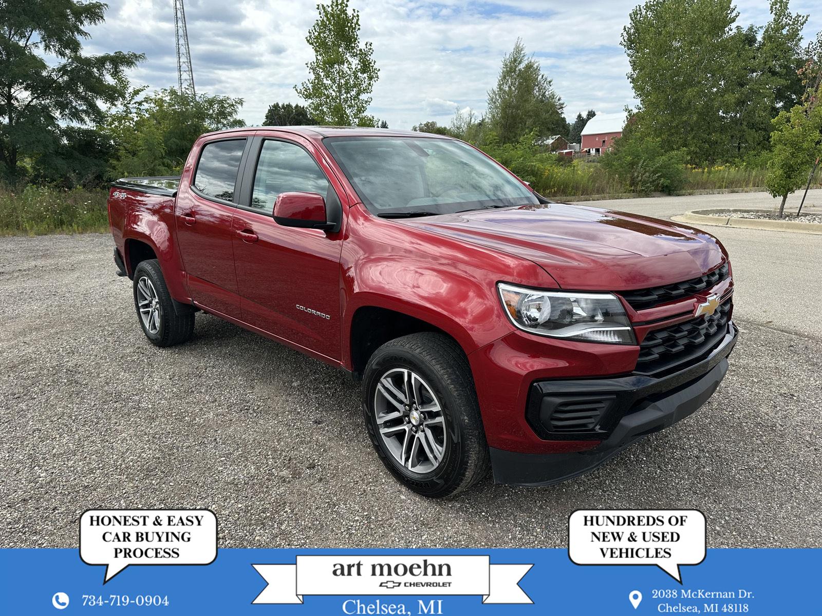 Cherry Red Tintcoat 2021 Chevrolet Colorado Pickup Truck Four-Wheel Drive 8-Speed Automatic