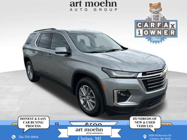Silver Sage Metallic 2023 Chevrolet Traverse SUV / Crossover Front-Wheel Drive 9-Speed Automatic
