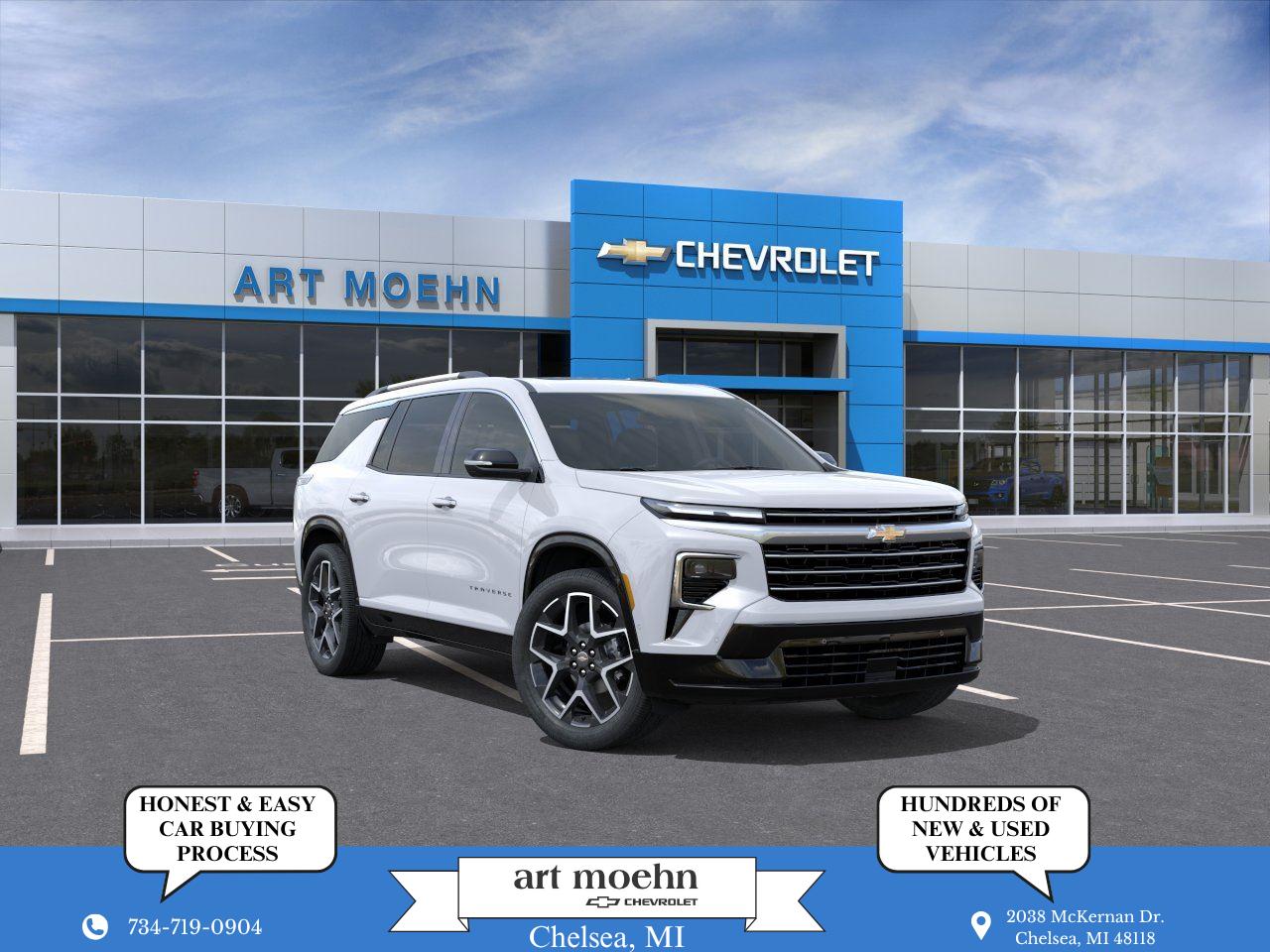 Polar White Tricoat 2026 Chevrolet Traverse SUV / Crossover Four-Wheel Drive 8-Speed Automatic
