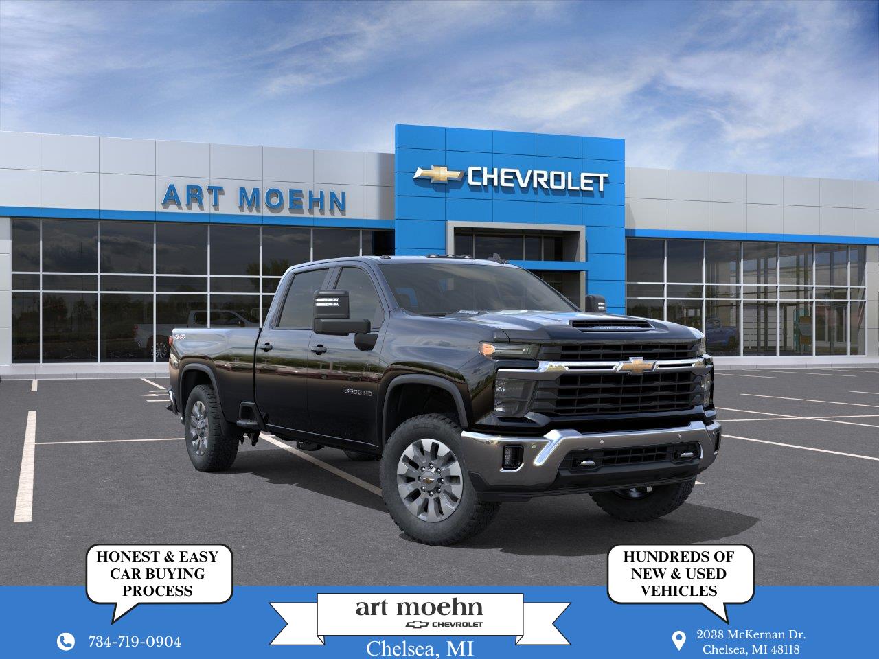 Black 2026 Chevrolet Silverado 3500HD Pickup Truck Four-Wheel Drive Automatic