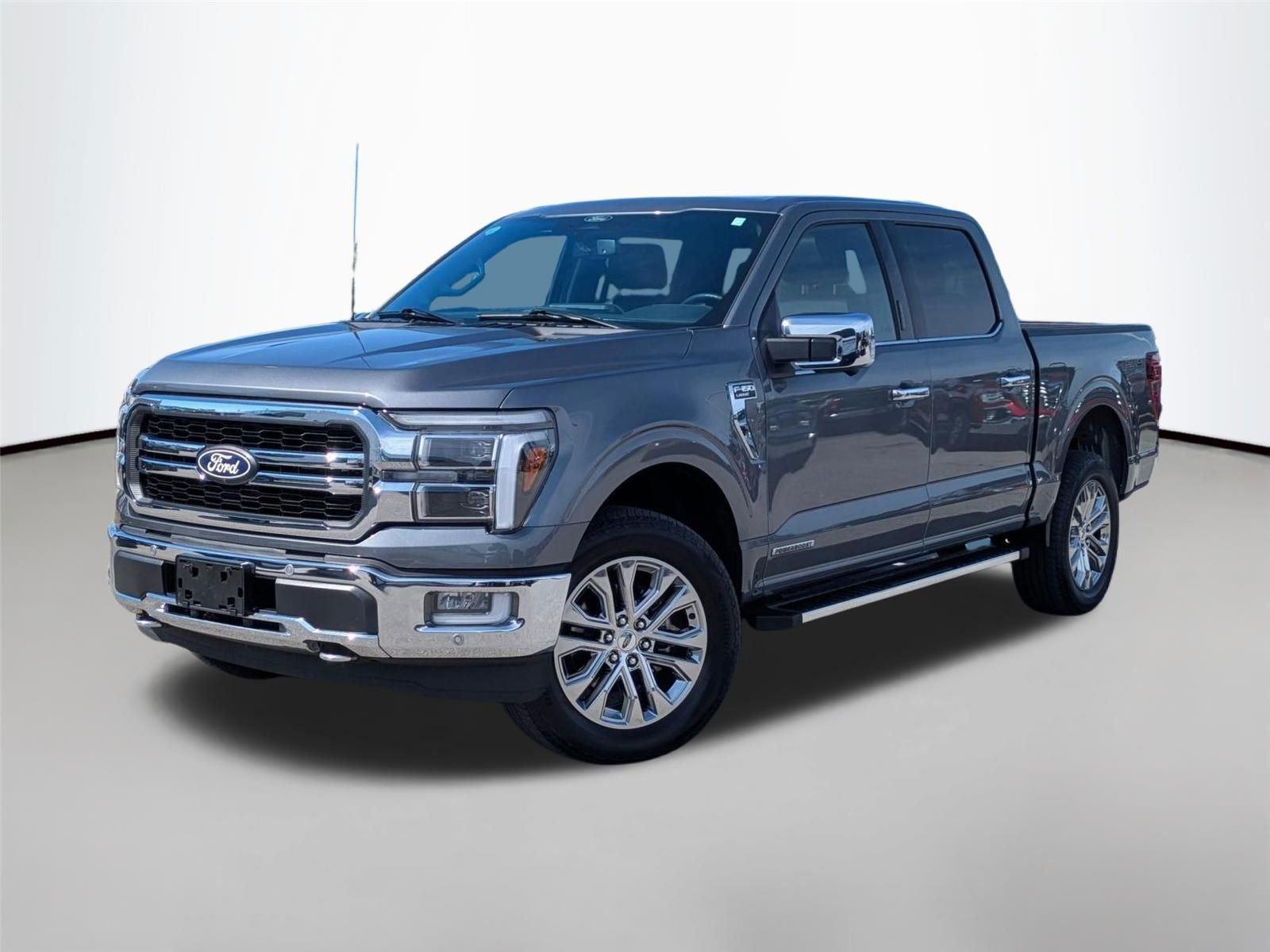 Carbonized Gray Metallic 2024 Ford F-150 Lariat SuperCrew 4WD Pickup Truck Four-Wheel Drive Automatic