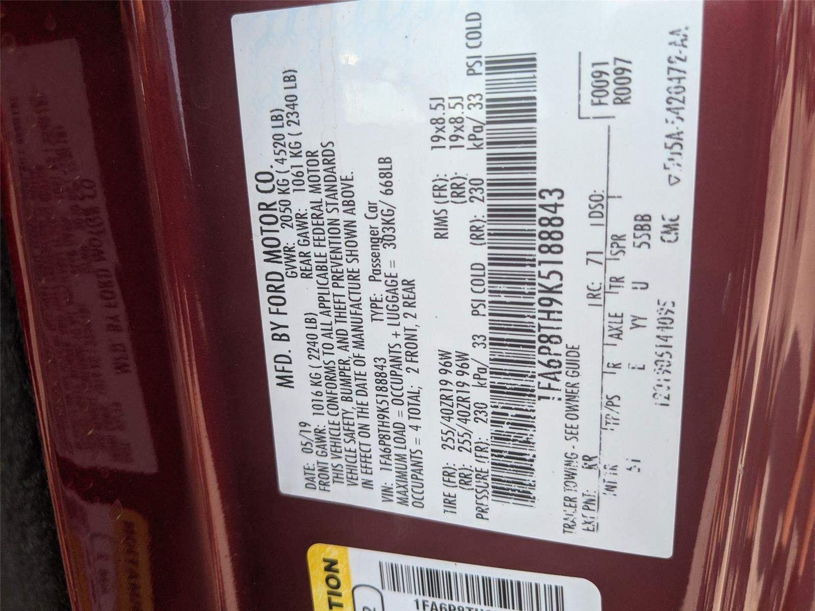 Used 2019 Ruby Red Metallic Tinted Clearcoat Ford EcoBoost Premium image 33