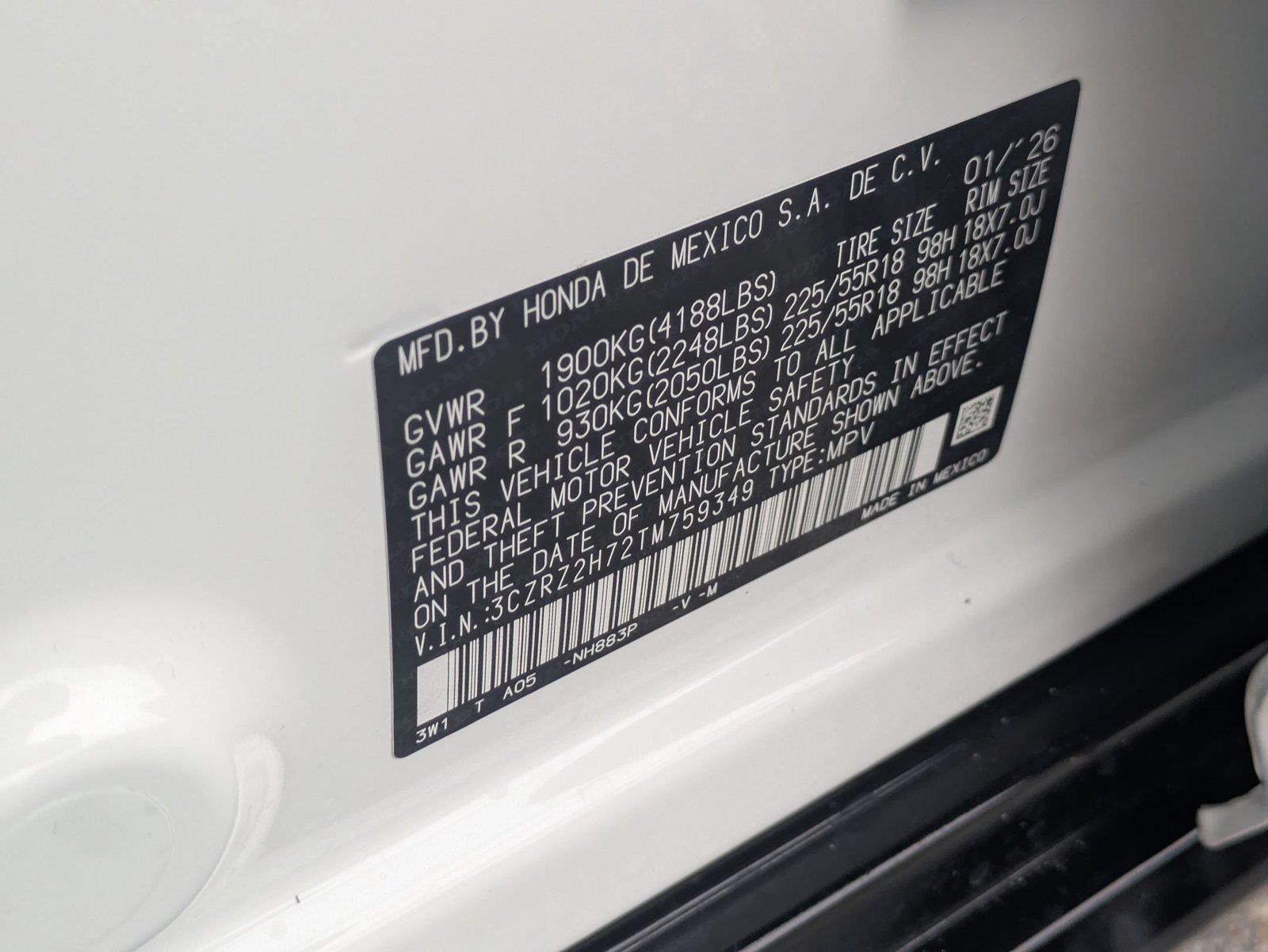 Used 2026 Platinum White Pearl Honda EX-L image 35