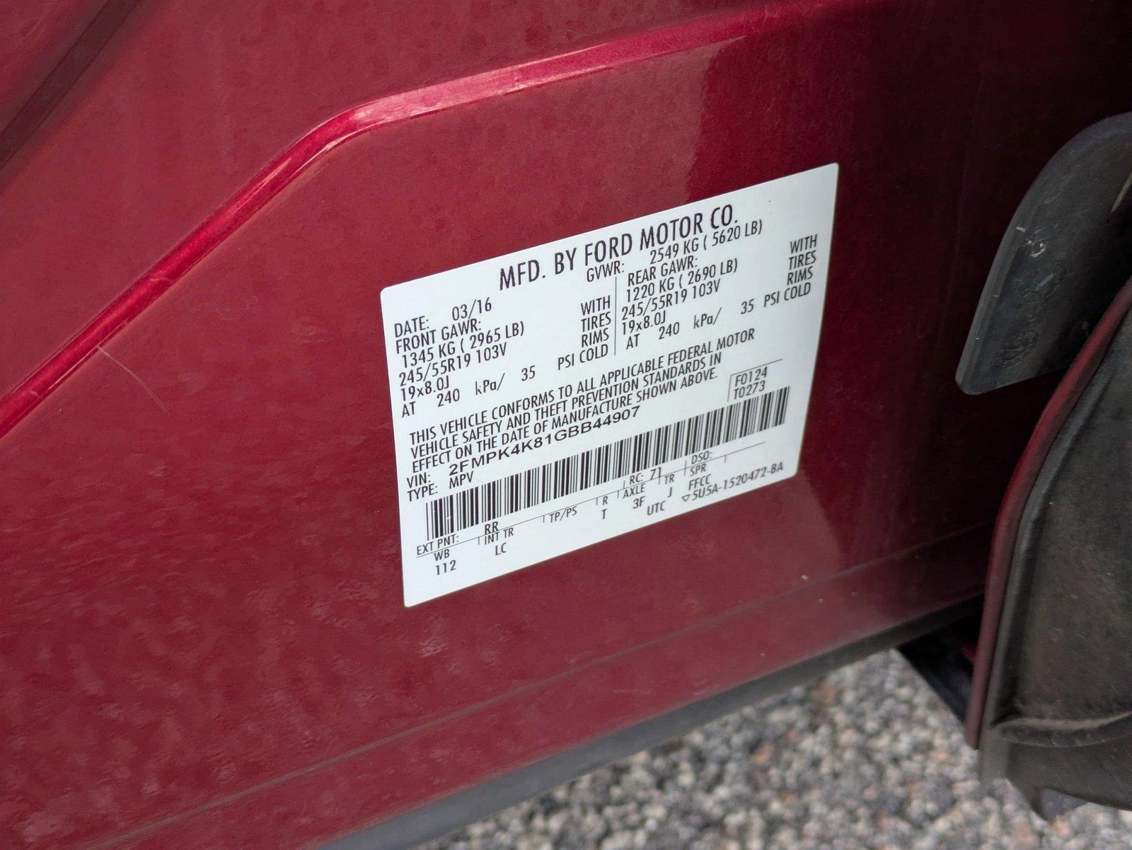 Used 2016 Ruby Red Metallic Tinted Clearcoat Ford Titanium image 37