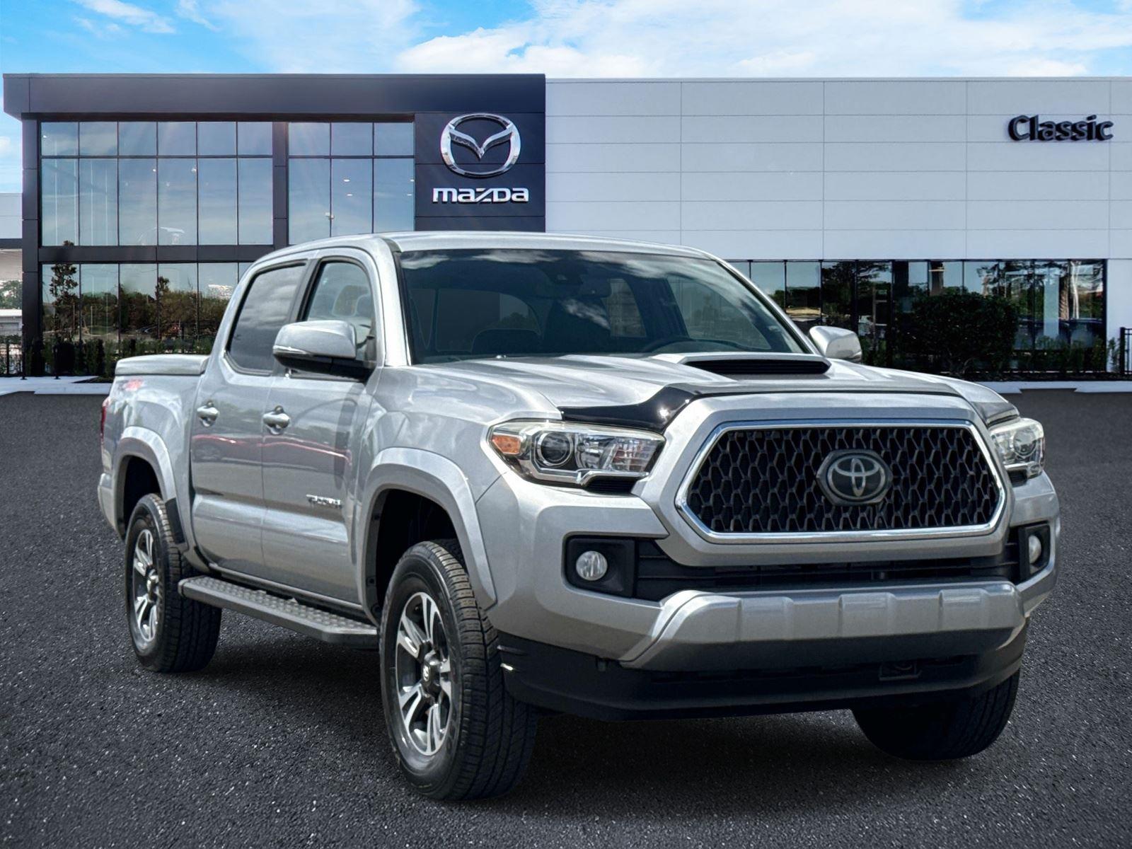 Silver Sky Metallic 2018 Toyota Tacoma TRD Sport Double Cab 4WD Pickup Truck Four-Wheel Drive Manual