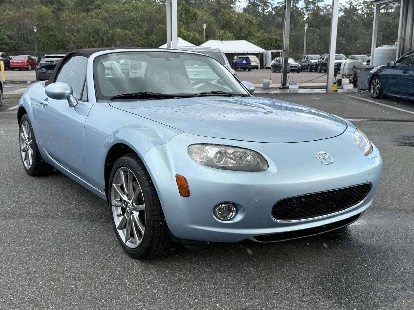 Icy Blue 2008 Mazda MX-5 Miata Convertible Rear-Wheel Drive Automatic