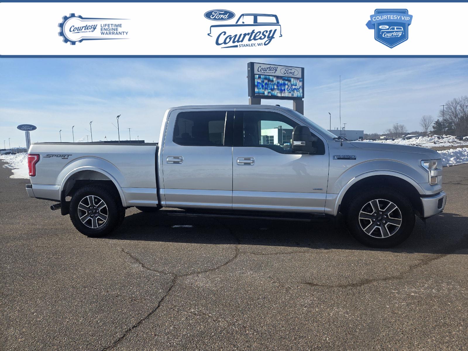Ingot Silver Metallic 2016 Ford F-150 Pickup Truck Four-Wheel Drive 6-Speed Automatic