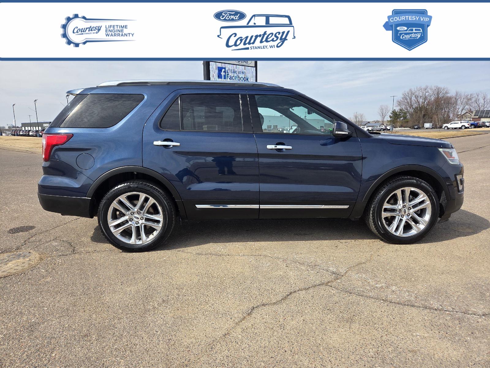 Blue Jeans Metallic 2017 Ford Explorer Limited SUV / Crossover Front-Wheel Drive 6-Speed Automatic