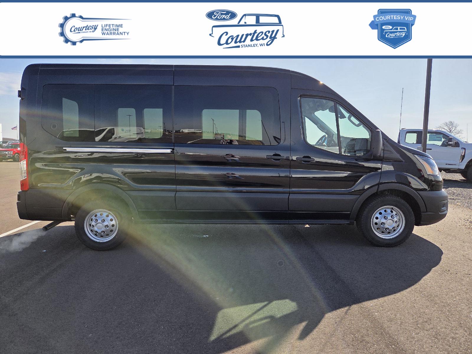 Agate Black Metallic 2026 Ford Transit Passenger 350 XL Medium Roof LB AWD Van All-Wheel Drive