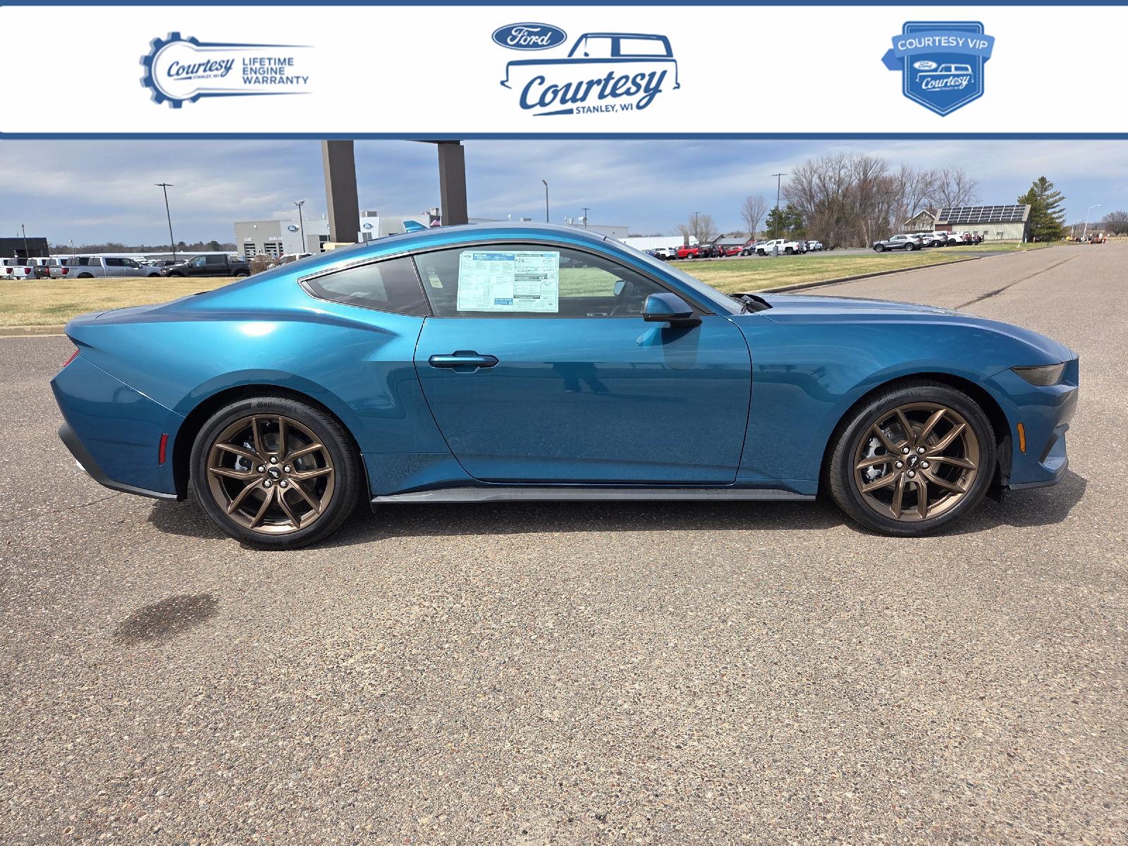 Adriatic Blue Metallic 2026 Ford Mustang EcoBoost Premium Fastback RWD Coupe Rear-Wheel Drive Automatic
