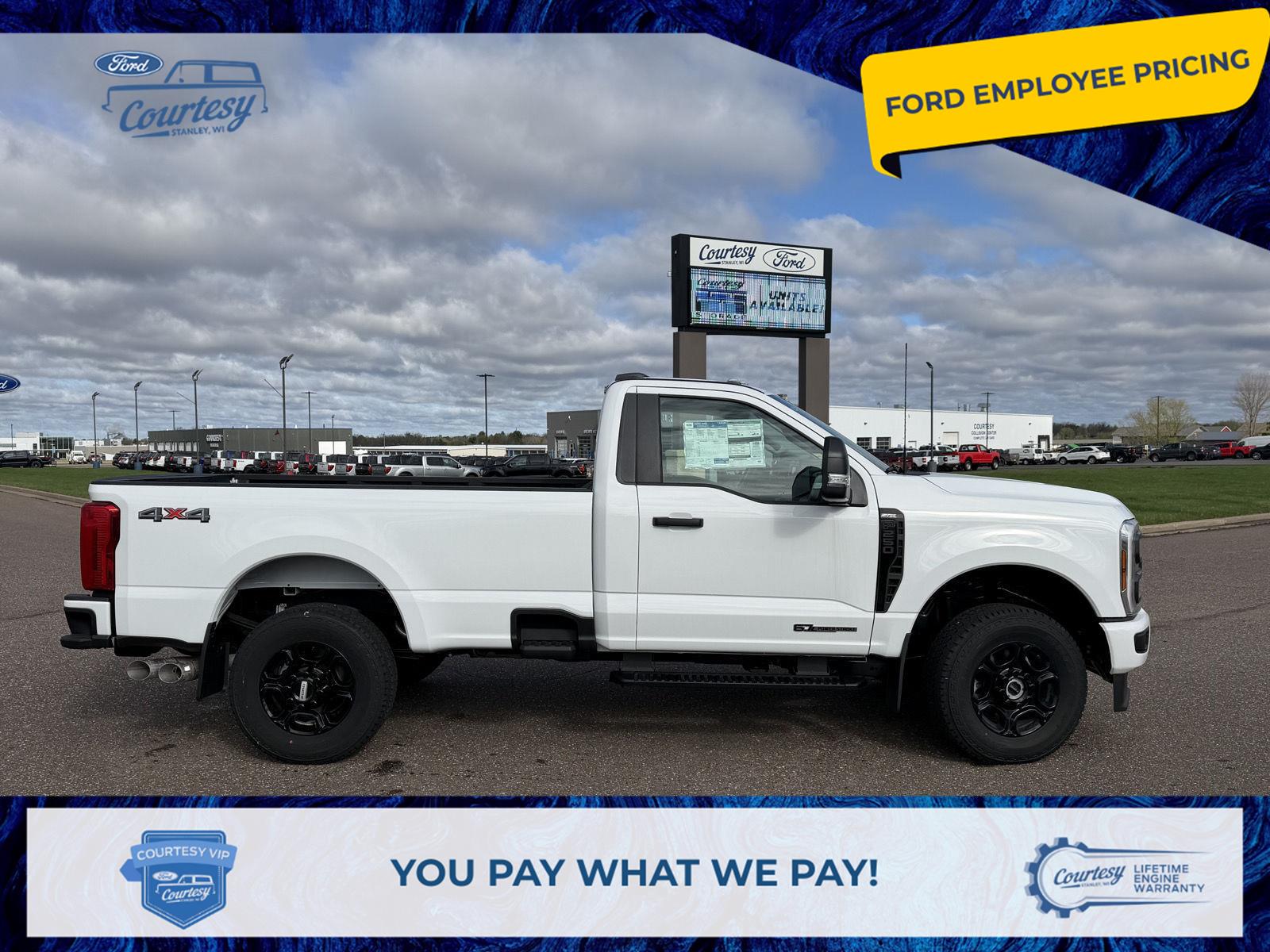 White 2026 Ford F-250 Super Duty XL Regular Cab LB 4WD Pickup Truck Four-Wheel Drive Automatic