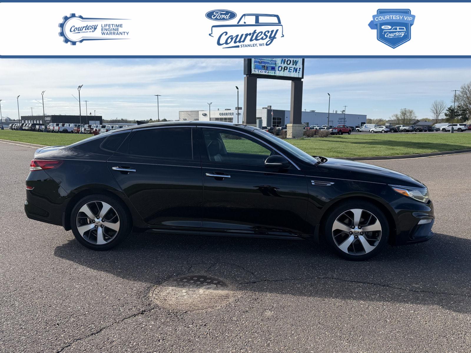Ebony Black 2019 Kia Optima S FWD Sedan Front-Wheel Drive Automatic