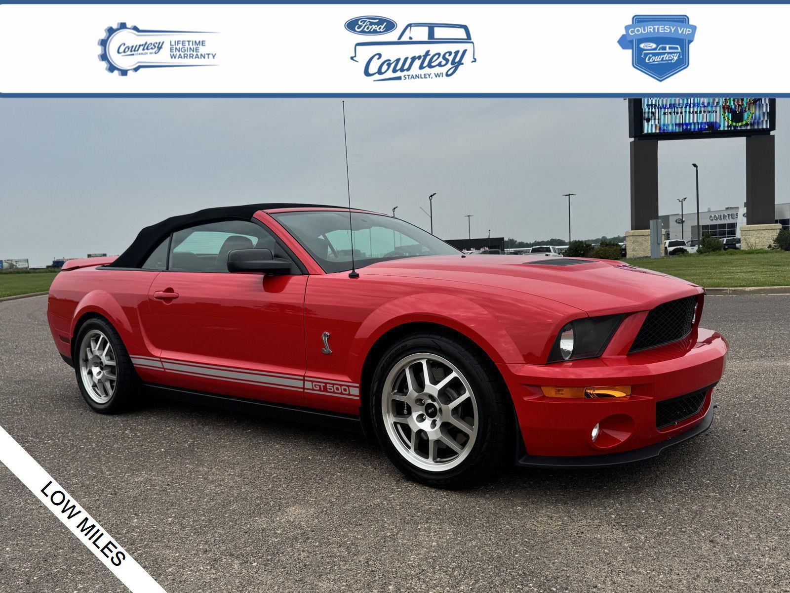 Red 2007 Ford Mustang Shelby GT500 Convertible Rear-Wheel Drive 6-Speed Manual