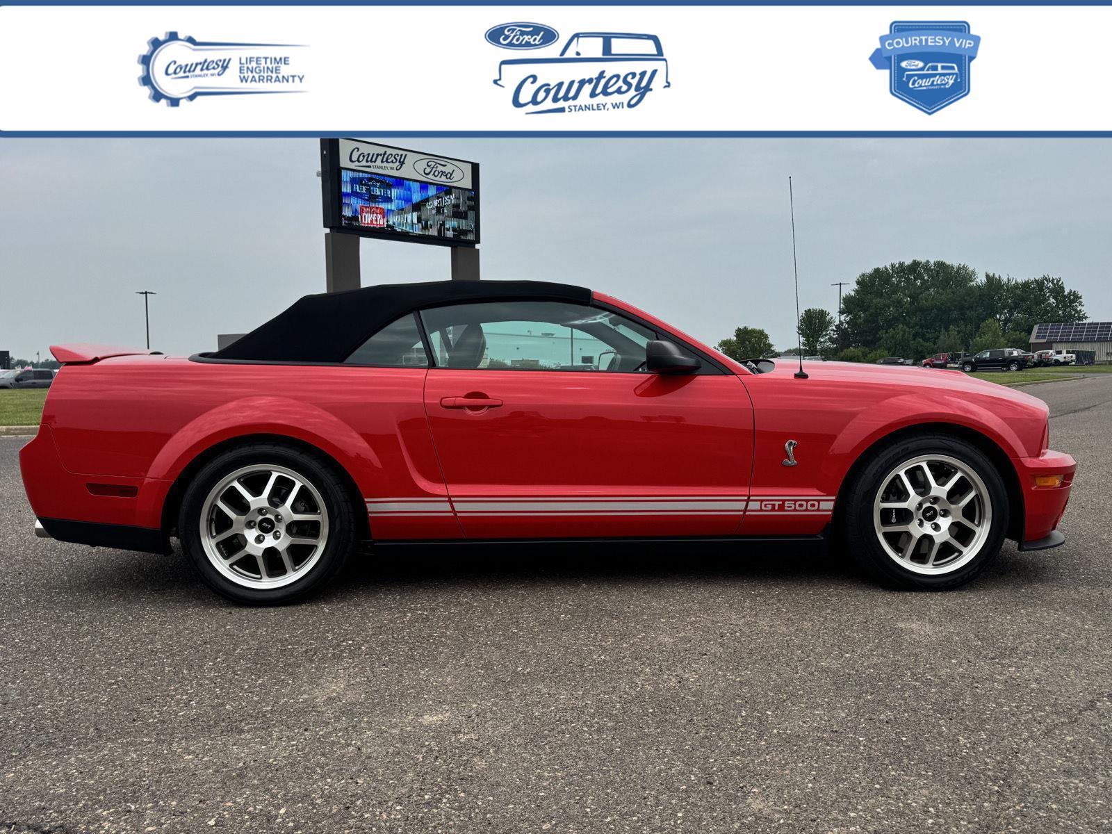 Red 2007 Ford Mustang Shelby GT500 Convertible RWD Convertible Rear-Wheel Drive 6-Speed Manual
