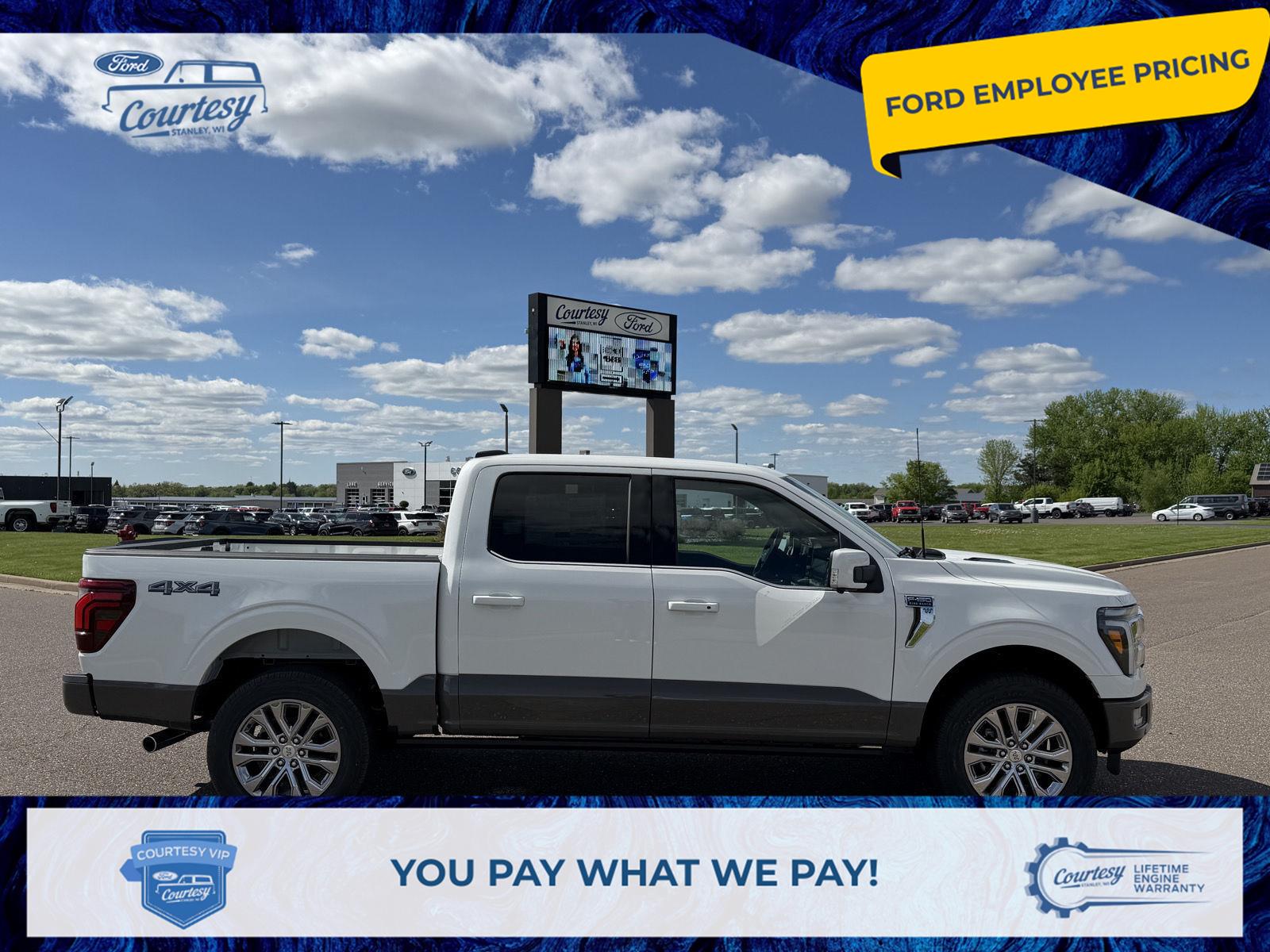 Star White Metallic Tri-Coat 2026 Ford F-150 King Ranch SuperCrew 4WD Pickup Truck Four-Wheel Drive Automatic