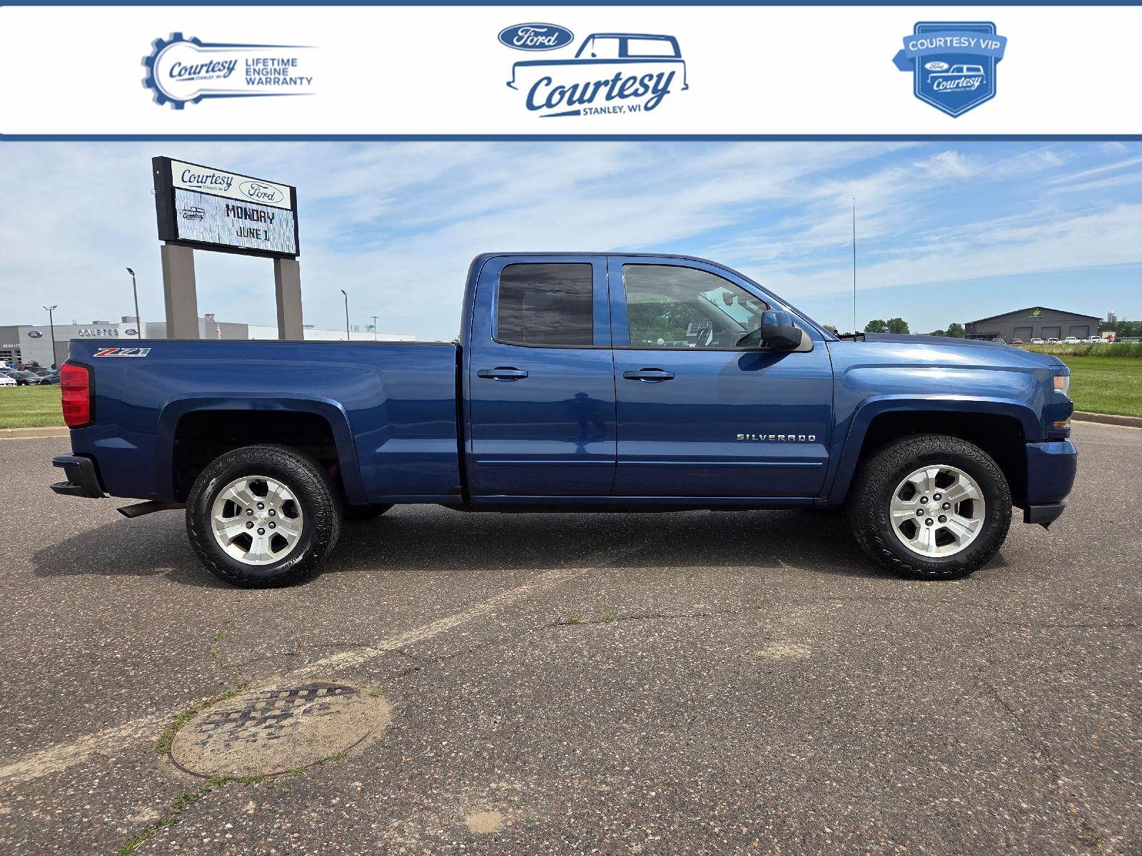 Deep Ocean Blue Metallic 2016 Chevrolet Silverado 1500 Pickup Truck Four-Wheel Drive 6-Speed Automatic