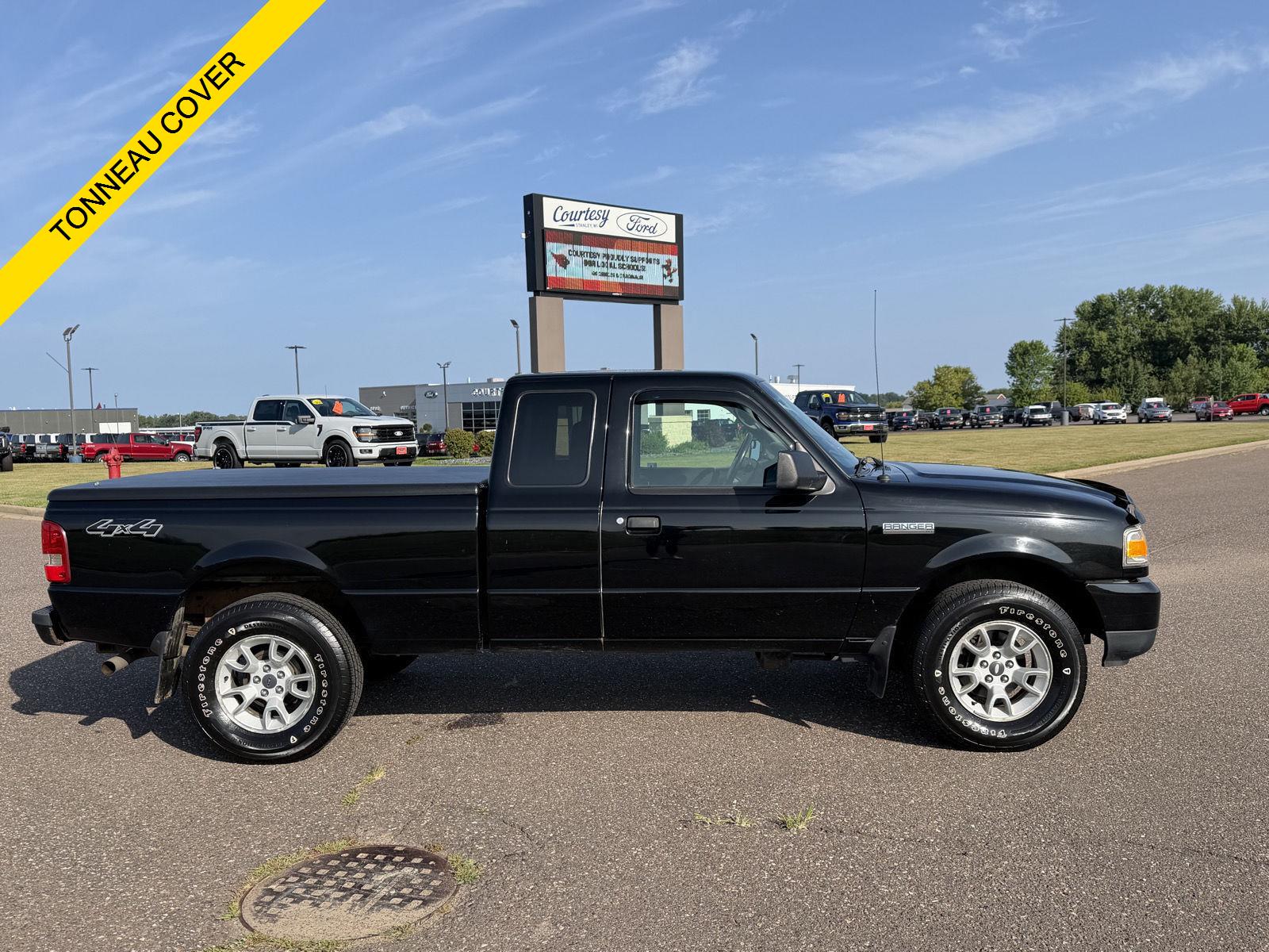 Black 2007 Ford Ranger Pickup Truck Four-Wheel Drive 5-Speed Manual Overdrive