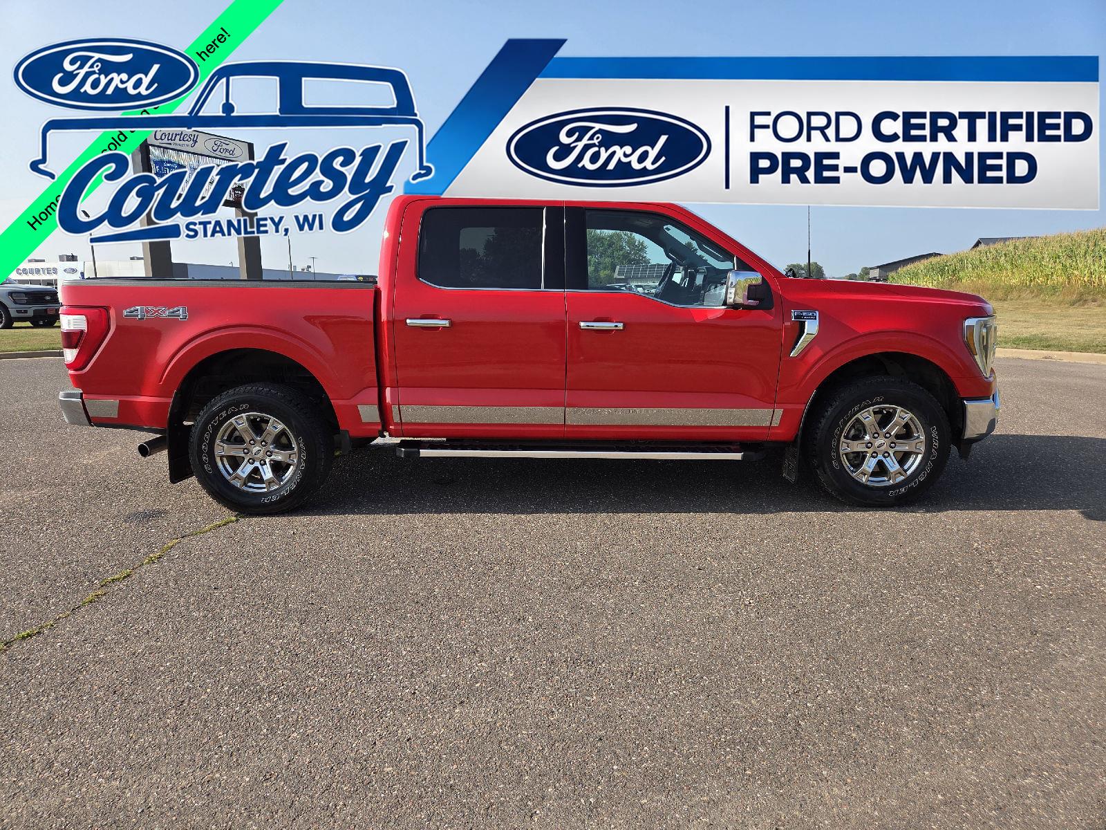 Race Red 2022 Ford F-150 Pickup Truck Four-Wheel Drive Automatic