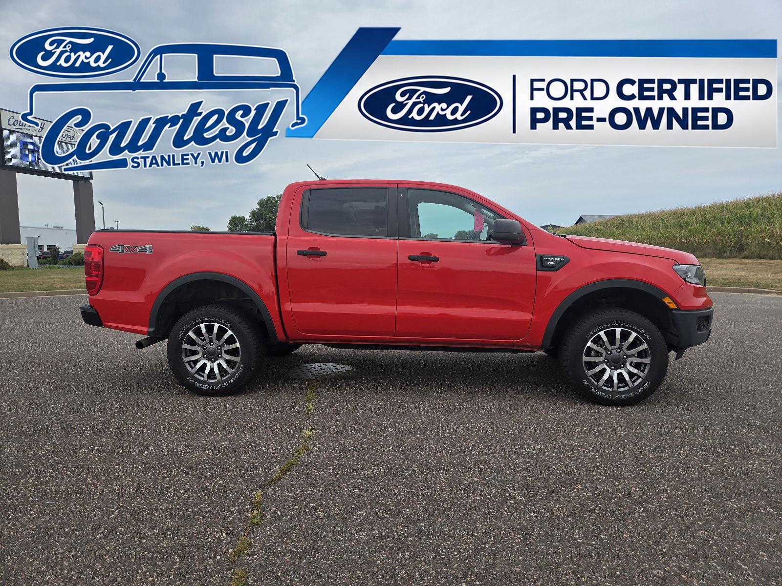 Red 2022 Ford Ranger Pickup Truck Four-Wheel Drive