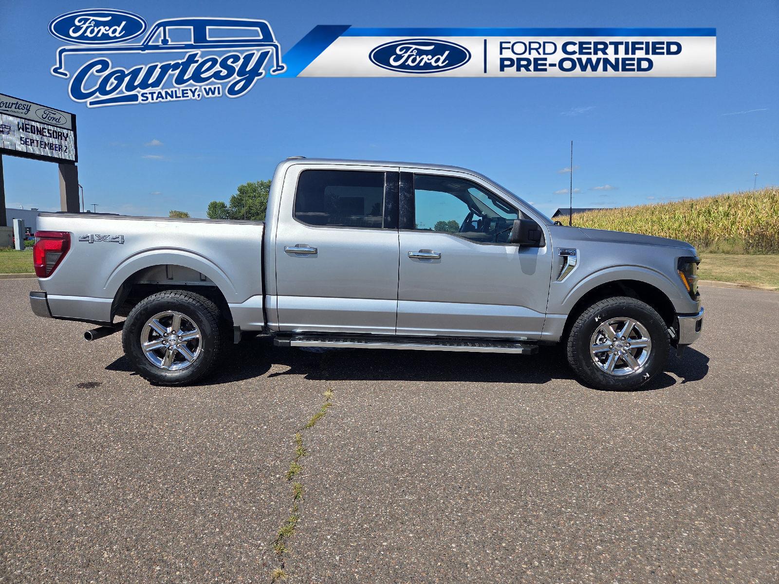 Iconic Silver Metallic 2025 Ford F-150 Pickup Truck Four-Wheel Drive Automatic